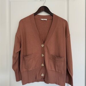 NEW Mango Women's Cardigan Sweater size small like Quince buttons